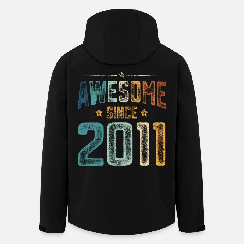 2011 Naissance Année de naissance - Veste softshell homme en polyester recyclé Stanley/Stella - noir
