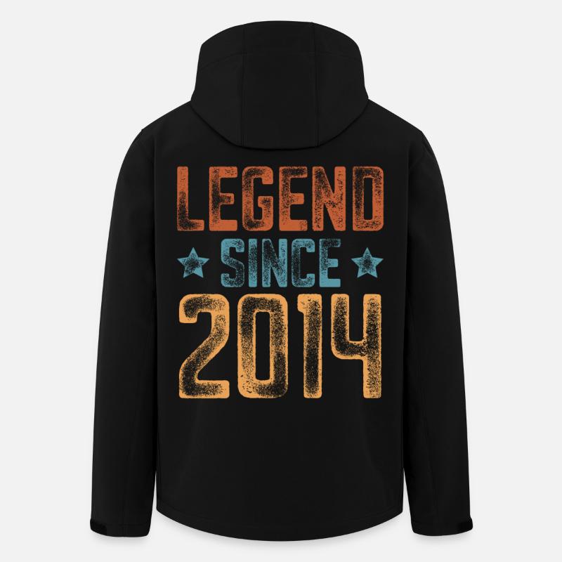 2014 Naissance Année de naissance Anniversaire - Veste softshell homme en polyester recyclé Stanley/Stella - noir