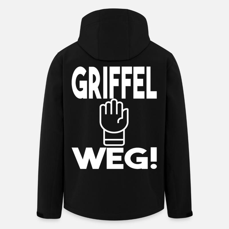 Schwäbisch Schwaben Griffel weg - Recycelte Männer Softshell-Jacke von Stanley/Stella - Schwarz