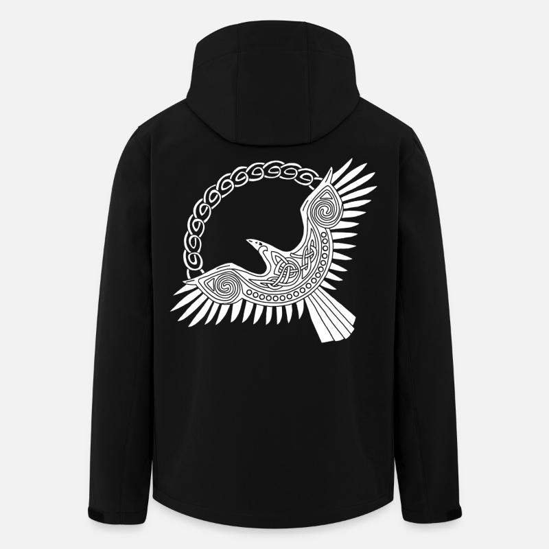white viking eagle - Men’s Recycled Softshell Jacket by Stanley/Stella - black