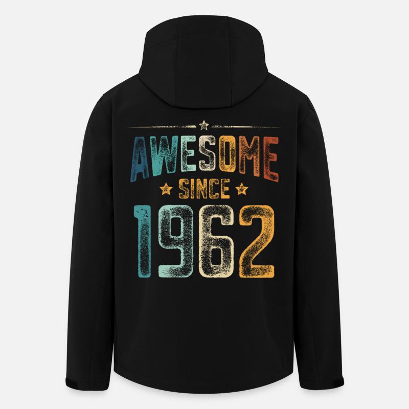 1962 Naissance Année de naissance - Veste softshell homme en polyester recyclé Stanley/Stella - noir