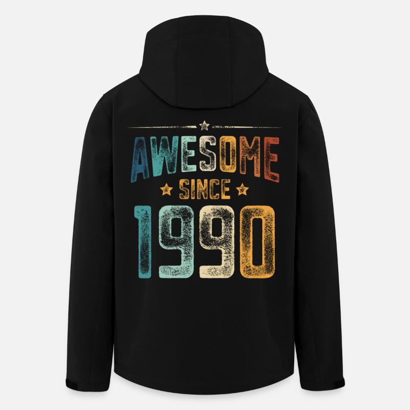 1990 Naissance Année de naissance - Veste softshell homme en polyester recyclé Stanley/Stella - noir