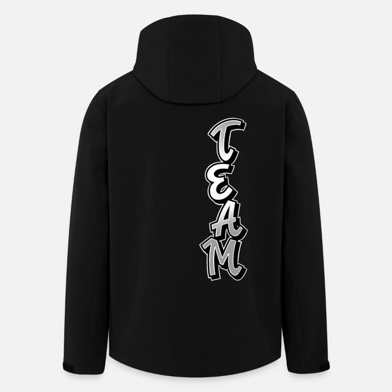 Team - Recycelte Männer Softshell-Jacke von Stanley/Stella - Schwarz