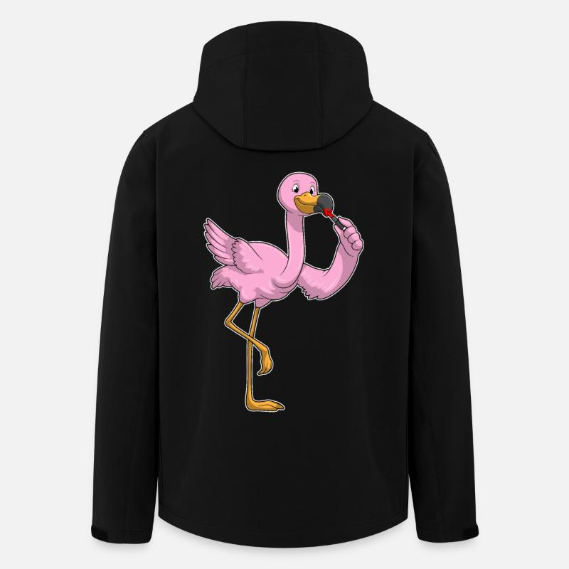 Flamingo Lippenstift - Recycelte Männer Softshell-Jacke von Stanley/Stella - Schwarz
