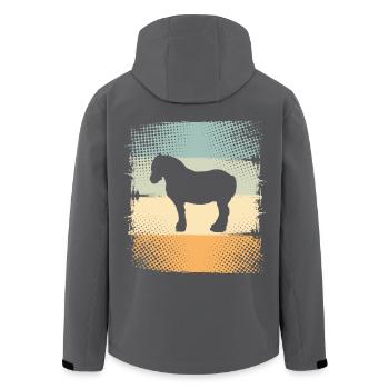 Cheval - Veste softshell homme en polyester recyclé Stanley/Stella - noir - Dos - AI Model Male 185 light (185cm)