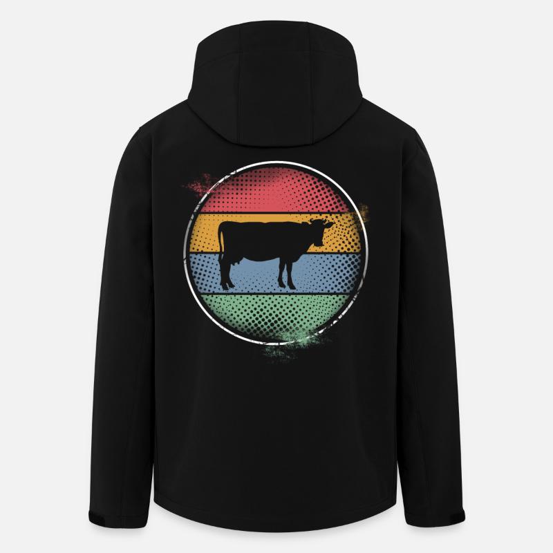 Kuh - Recycelte Männer Softshell-Jacke von Stanley/Stella - Schwarz