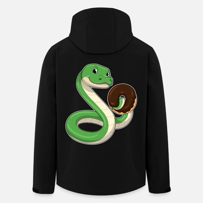 Serpent avec beignet - Veste softshell homme en polyester recyclé Stanley/Stella - noir