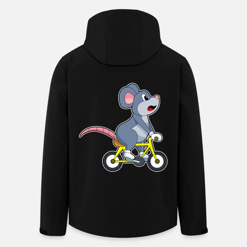 Mouse Bike - Men’s Recycled Softshell Jacket by Stanley/Stella - black