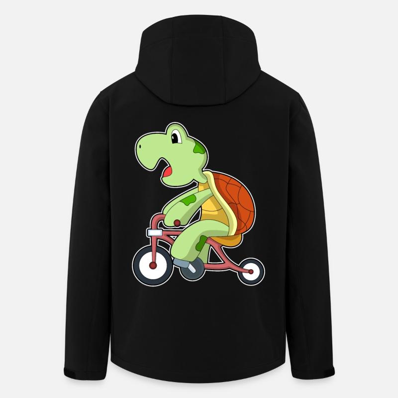 Turtle Bicycle - Men’s Recycled Softshell Jacket by Stanley/Stella - black