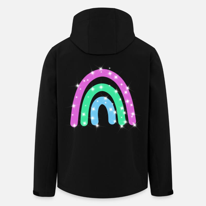 Polysexual Glitter Rainbow - Men’s Recycled Softshell Jacket by Stanley/Stella - black