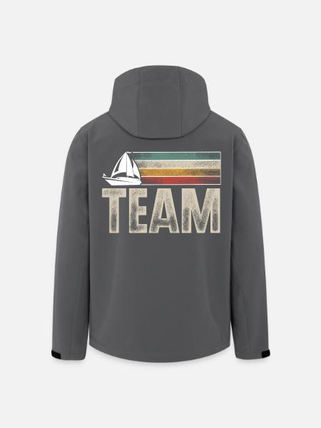 Sailing Sailor Sailboat Team Crew - Men’s Recycled Softshell Jacket by Stanley/Stella - black