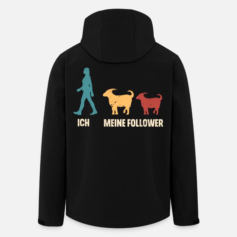Ziege Hirte Ziegen - Recycelte Männer Softshell-Jacke von Stanley/Stella - Schwarz