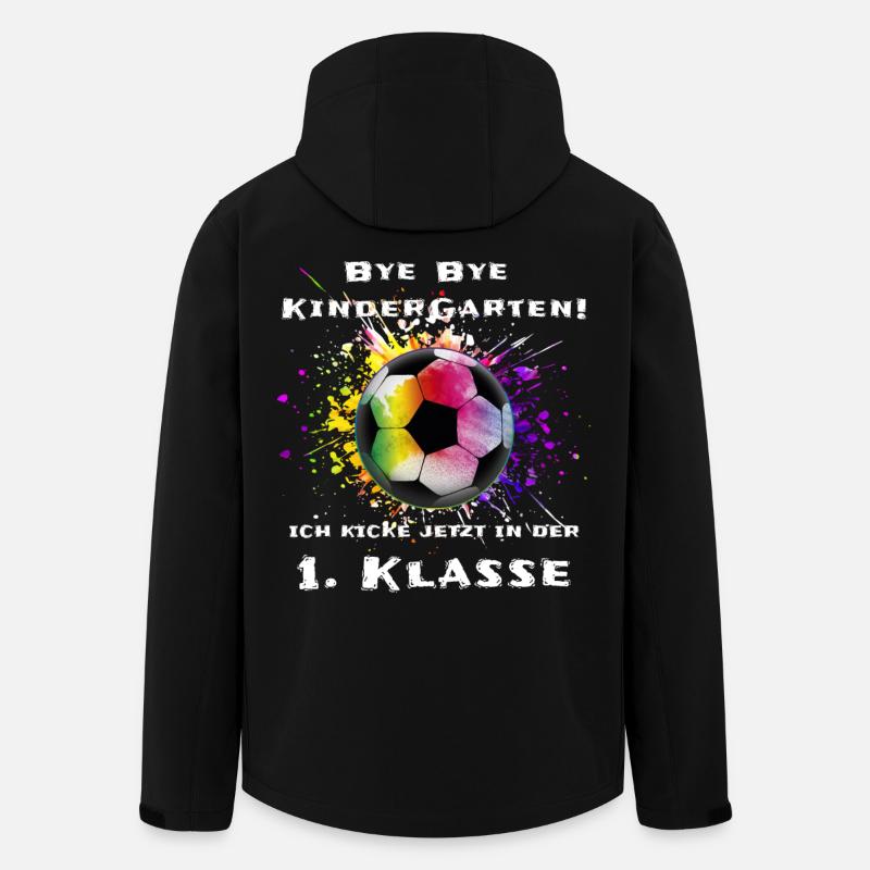 Fußball 1. Klasse - Recycelte Männer Softshell-Jacke von Stanley/Stella - Schwarz
