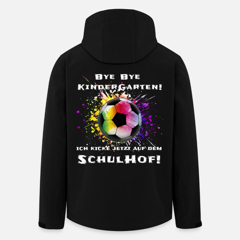 Fußball Schulanfang Geschenk - Recycelte Männer Softshell-Jacke von Stanley/Stella - Schwarz