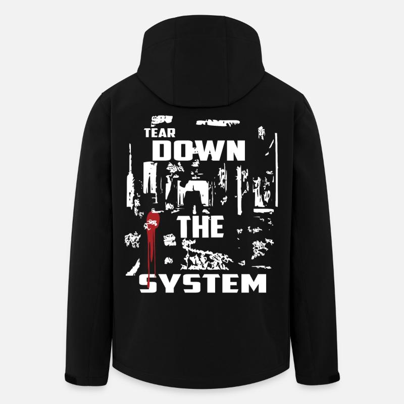 Destroy the system - Men’s Recycled Softshell Jacket by Stanley/Stella - black