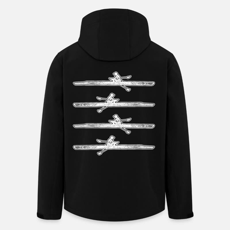 Rowing Rower Rowing Boat - Men’s Recycled Softshell Jacket by Stanley/Stella - black