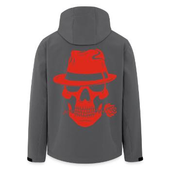 Crâne rouge de gangster - Veste softshell homme en polyester recyclé Stanley/Stella - noir - Dos - AI Model Male 185 light (185cm)