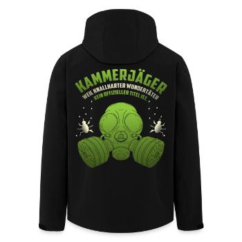 Kammerjäger - Recycelte Männer Softshell-Jacke von Stanley/Stella - Schwarz - Hinten - AI Model Male 185 light (185cm)