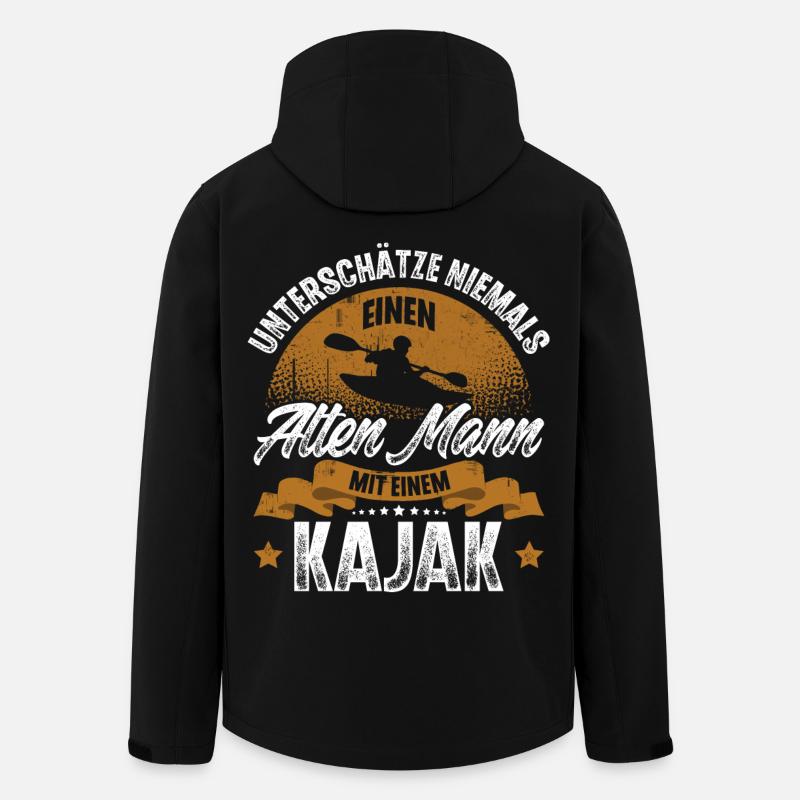 Kajak Kajakfahrer Kajaker - Recycelte Männer Softshell-Jacke von Stanley/Stella - Schwarz