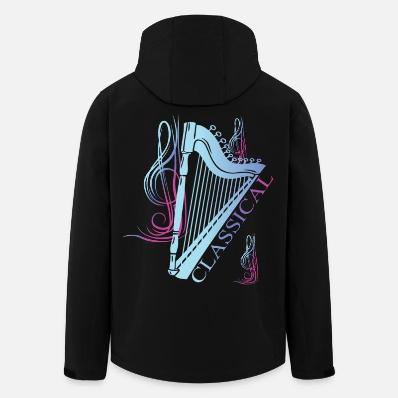 Klassische Harfen Musik - Recycelte Männer Softshell-Jacke von Stanley/Stella - Schwarz
