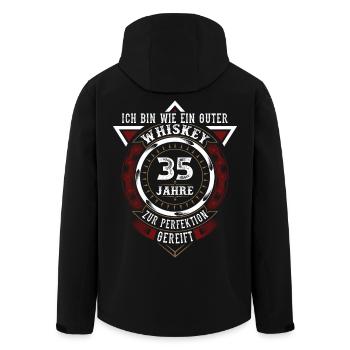 35. Geburtstag Whiskey Whisky - Recycelte Männer Softshell-Jacke von Stanley/Stella - Schwarz - Hinten - AI Model Male 185 light (185cm)
