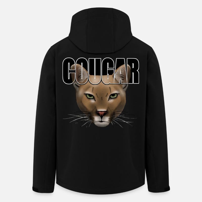 Cougar script R6Z - Men’s Recycled Softshell Jacket by Stanley/Stella - black