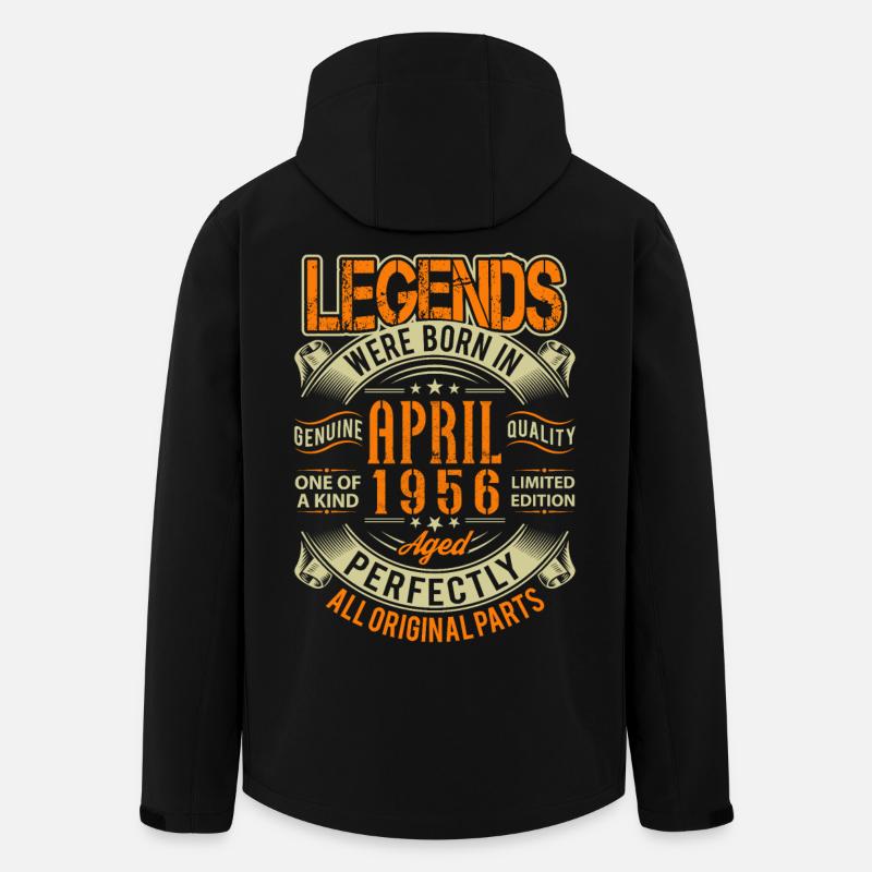 1956 April Birthday Legend - Men’s Recycled Softshell Jacket by Stanley/Stella - black