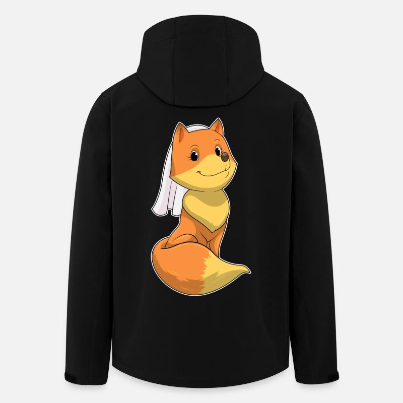 Fuchs Braut Schleier Hochzeit - Recycelte Männer Softshell-Jacke von Stanley/Stella - Schwarz