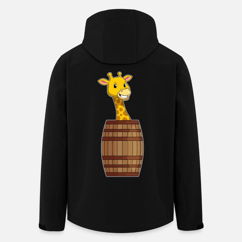 Giraffe Fass - Recycelte Männer Softshell-Jacke von Stanley/Stella - Schwarz