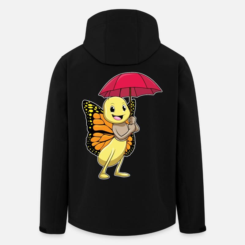 Papillon avec parapluie - Veste softshell homme en polyester recyclé Stanley/Stella - noir