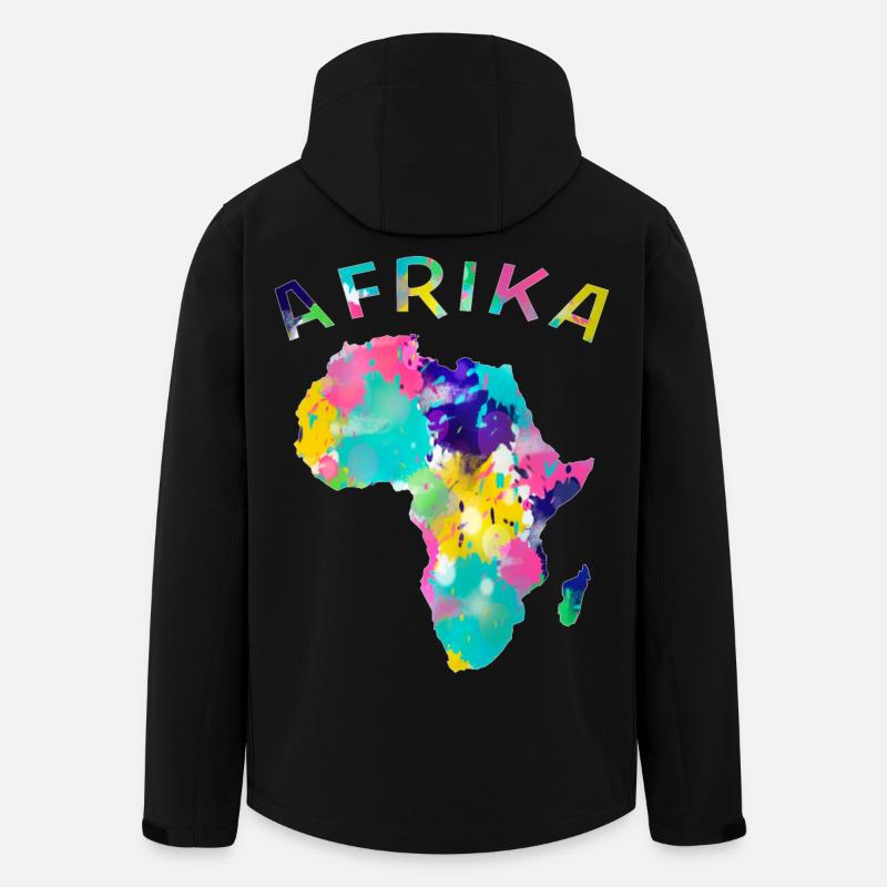 Afrika bunt - Recycelte Männer Softshell-Jacke von Stanley/Stella - Schwarz