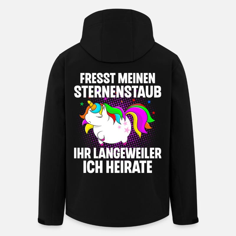 Einhorn Junggesellinnenabschied - Recycelte Männer Softshell-Jacke von Stanley/Stella - Schwarz