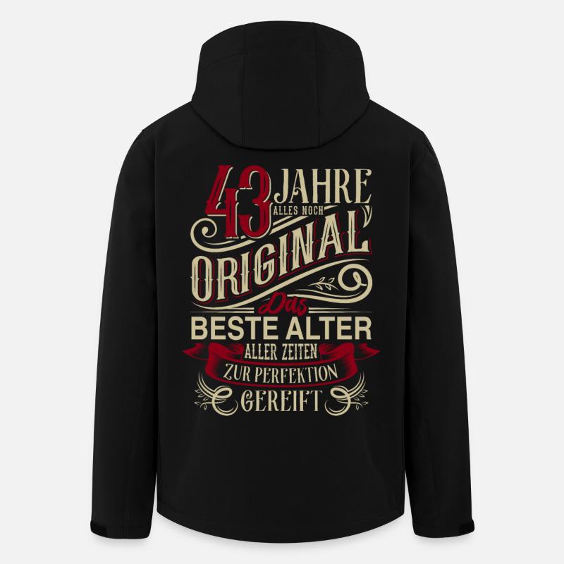 43. Geburtstag Vintage Retro - Recycelte Männer Softshell-Jacke von Stanley/Stella - Schwarz
