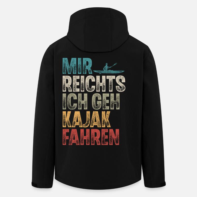 Kajak Kajakfahren paddeln Kajaker Kajakerin - Recycelte Männer Softshell-Jacke von Stanley/Stella - Schwarz