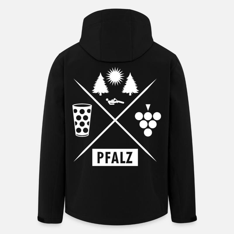Pfälzer Mundart - Recycelte Männer Softshell-Jacke von Stanley/Stella - Schwarz