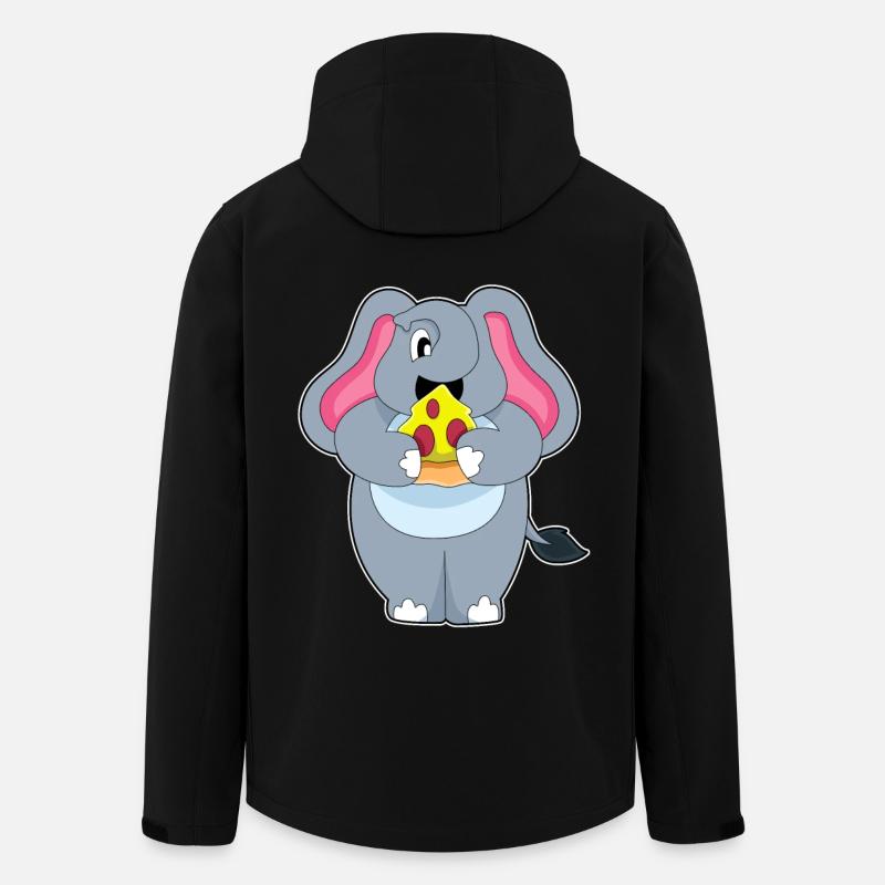 Elephant Pizza - Men’s Recycled Softshell Jacket by Stanley/Stella - black