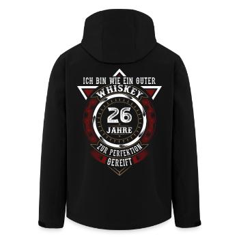 26. Geburtstag Whiskey Whisky - Recycelte Männer Softshell-Jacke von Stanley/Stella - Schwarz - Hinten - AI Model Male 185 light (185cm)