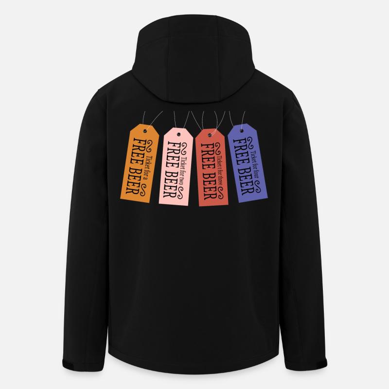 Freibier Ticket - Recycelte Männer Softshell-Jacke von Stanley/Stella - Schwarz