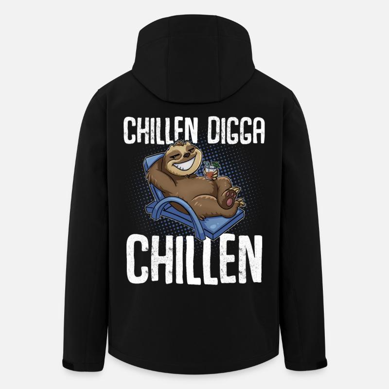 Chillen Digga Chillen Faultier - Recycelte Männer Softshell-Jacke von Stanley/Stella - Schwarz