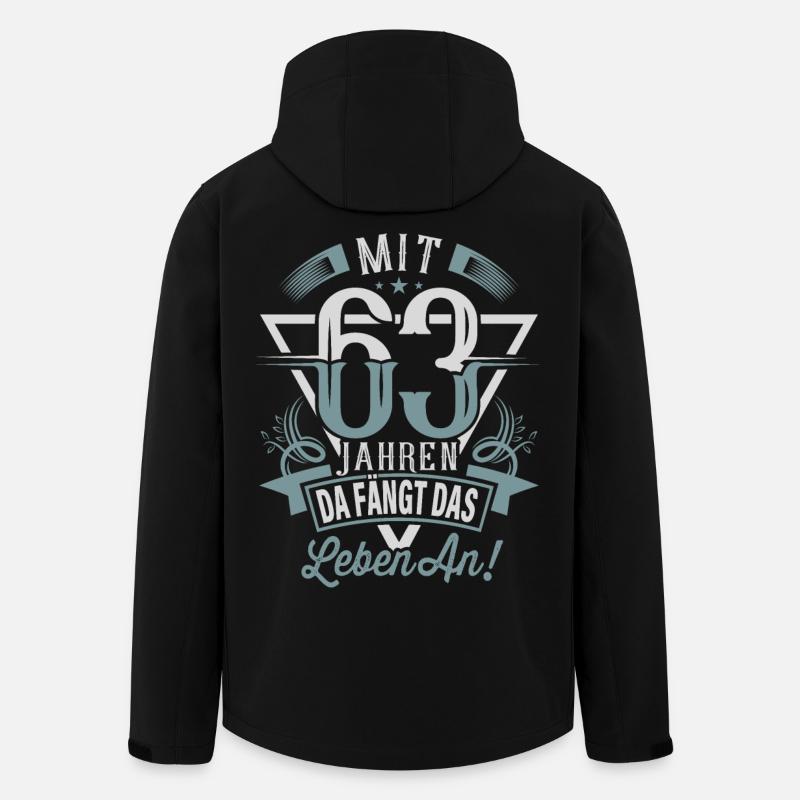 63. Geburtstag Da Fängt Das Leben An - Recycelte Männer Softshell-Jacke von Stanley/Stella - Schwarz