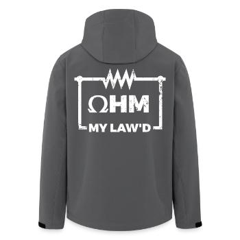 OHMsches Gesetz - Recycelte Männer Softshell-Jacke von Stanley/Stella - Anthrazit - Hinten - AI Model Male 185 light (185cm)