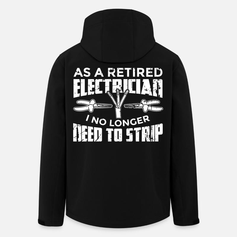 Électricien à la retraite - Veste softshell homme en polyester recyclé Stanley/Stella - noir