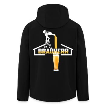 Brauherr - Recycelte Männer Softshell-Jacke von Stanley/Stella - Schwarz - Hinten - AI Model Male 185 light (185cm)