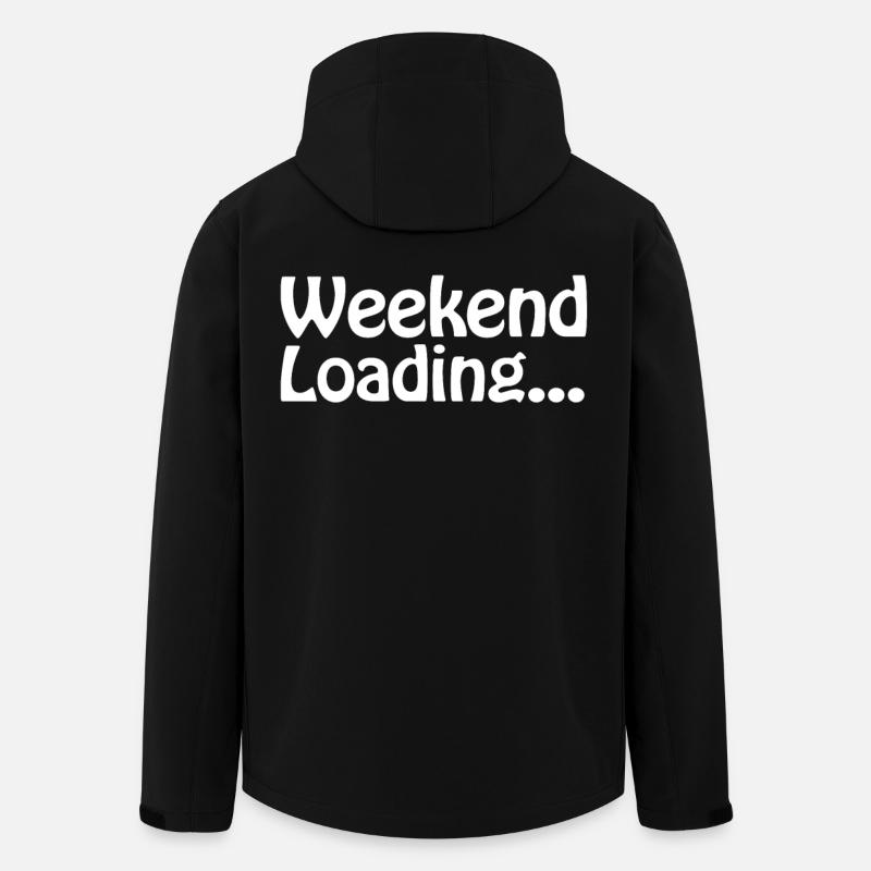 Weekend loading - Wochenende - Bald Wochenende - Recycelte Männer Softshell-Jacke von Stanley/Stella - Schwarz