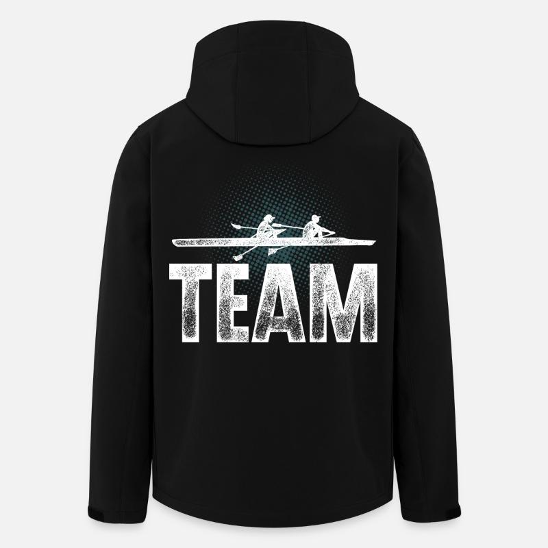 Rudern Ruderer Ruderboot Team - Recycelte Männer Softshell-Jacke von Stanley/Stella - Schwarz