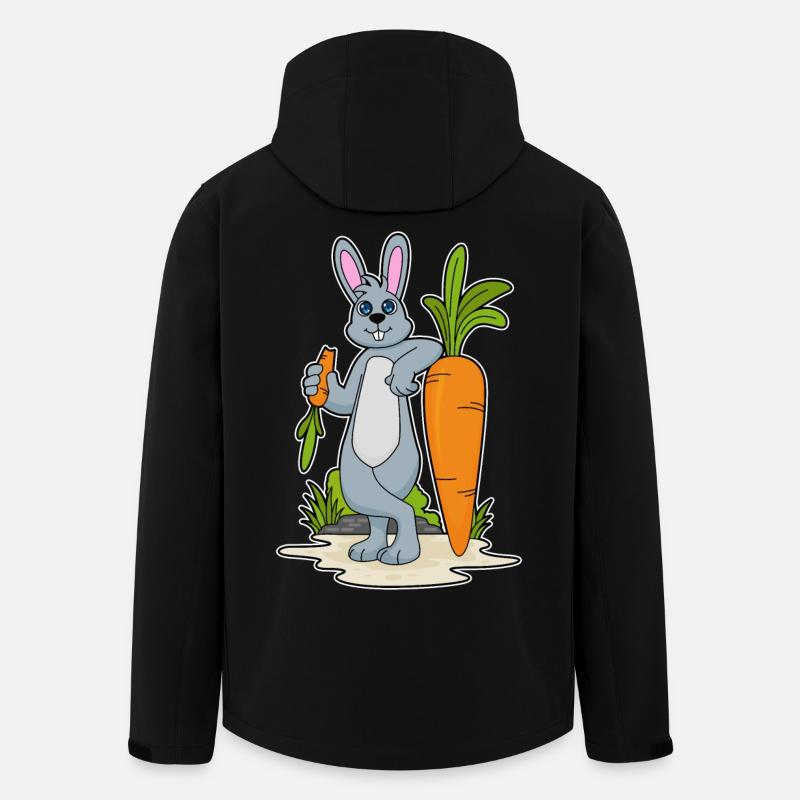 Bunny Carrot - Men’s Recycled Softshell Jacket by Stanley/Stella - black