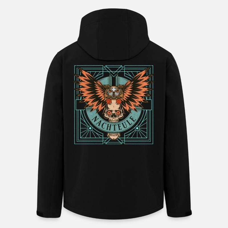 Nachteule Schädel Pank - Recycelte Männer Softshell-Jacke von Stanley/Stella - Schwarz