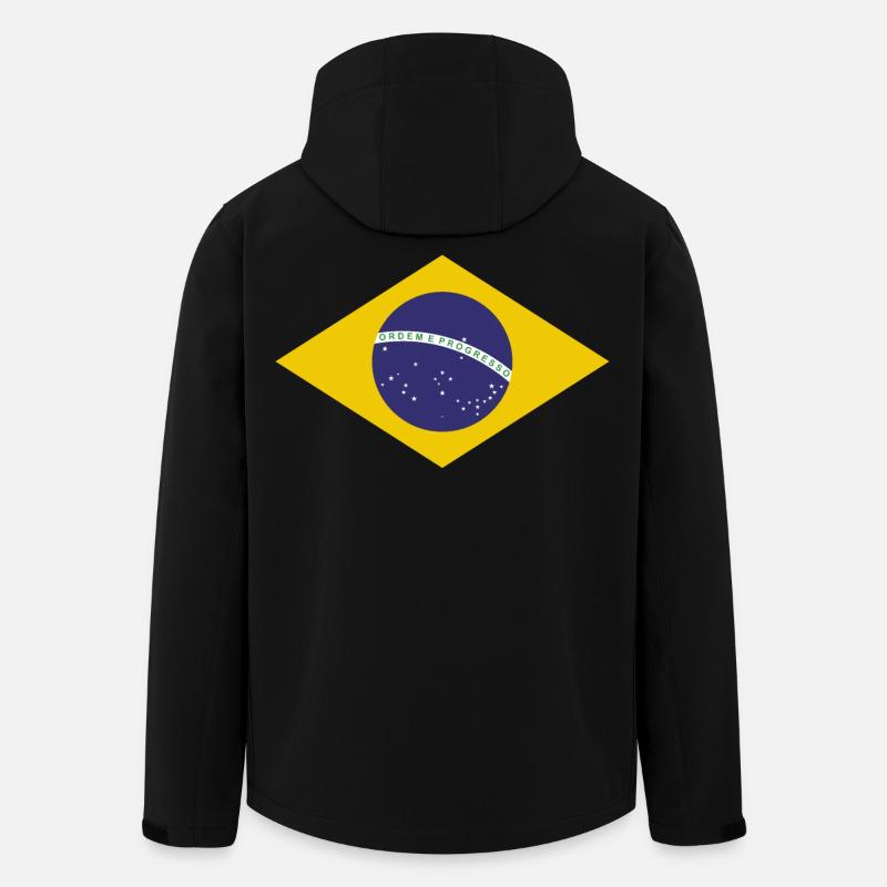 Drapeau de Brasilia - Veste softshell homme en polyester recyclé Stanley/Stella - noir