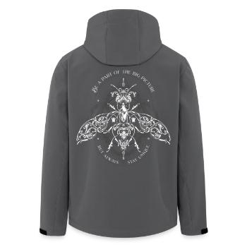 Insects Psychedelic Bug Pattern - Men’s Recycled Softshell Jacket by Stanley/Stella - black - Back - AI Model Male 185 light (185cm)