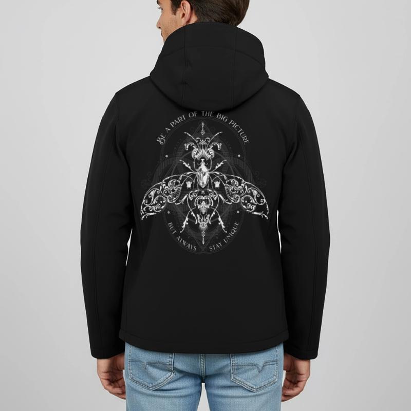 Insect Pattern Modèle d’insecte Psychédélique Bug Pattern Veste softshell homme en polyester recyclé Stanley/Stella